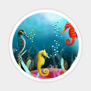 Sea Horse Stampede Magnet